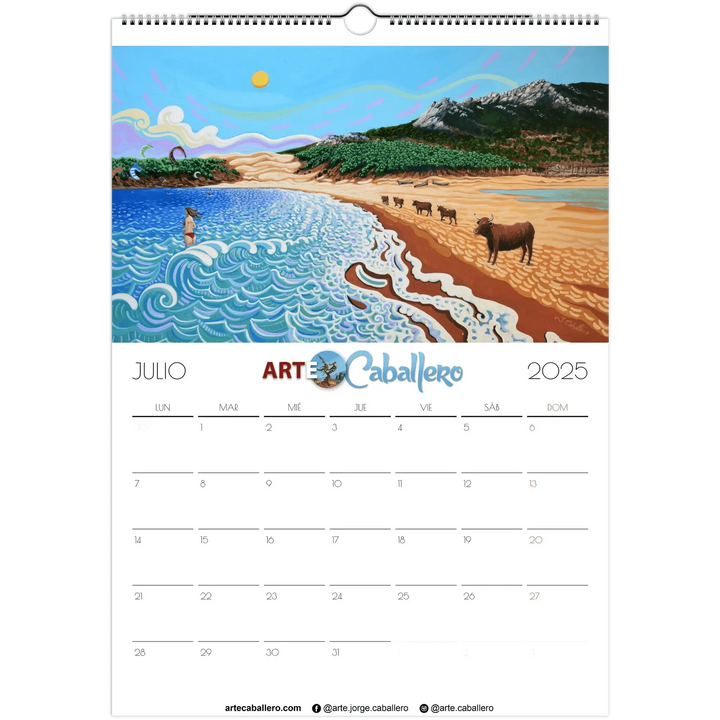 Calendario Costa de la Luz - ESP Festivos Andalucia - 2025 (EU & Rest of World) - Arte Caballero