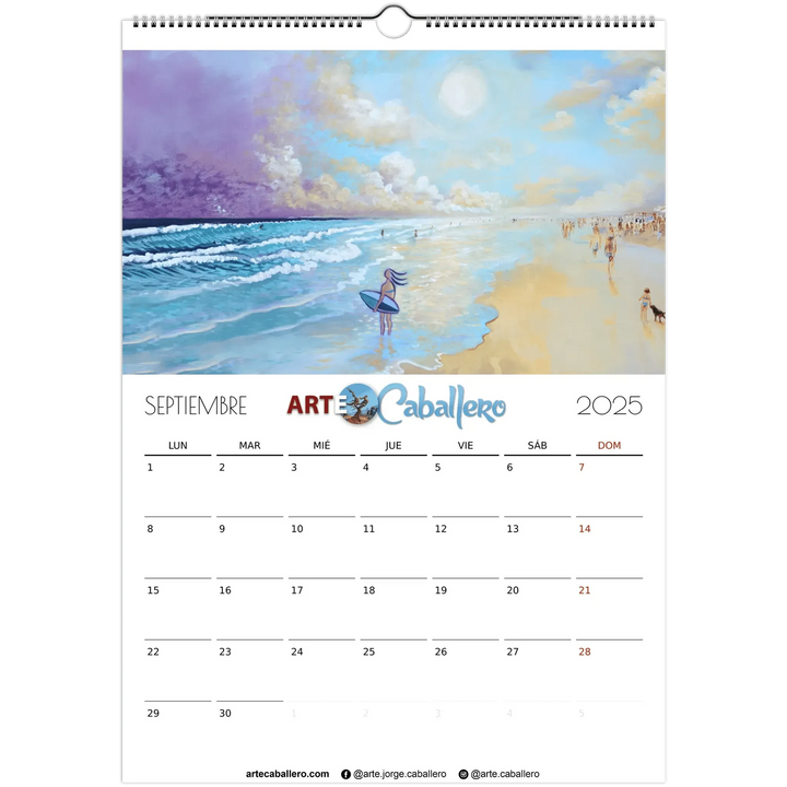 Calendario Costa de la Luz - ESP Festivos Andalucia - 2025 (EU & Rest of World) - Arte Caballero