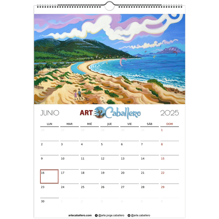 Calendario Costa de la Luz - ESP - Festivos Andalucia & Gibraltar - 2025 (EU & Rest of World) - Arte Caballero