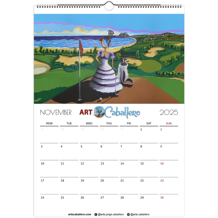 Calendario Costa del Sol - EN - No Holidays - 2025 (EU & Rest of World) - Arte Caballero