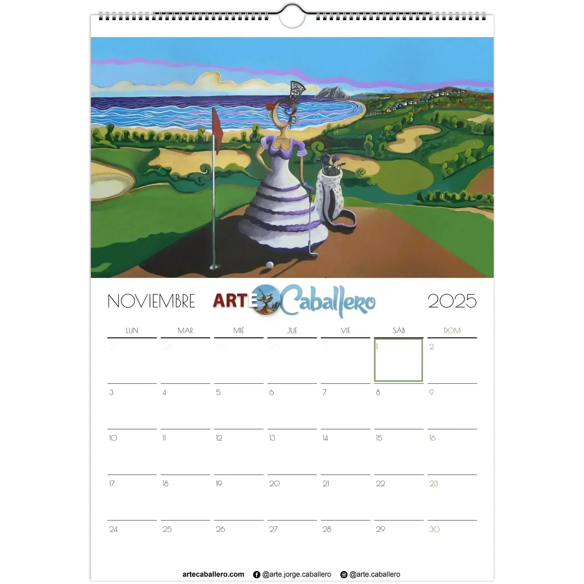 Calendario Costa del Sol - ESP - Festivos Andalucia - 2025 (EU & Rest of World) - Arte Caballero