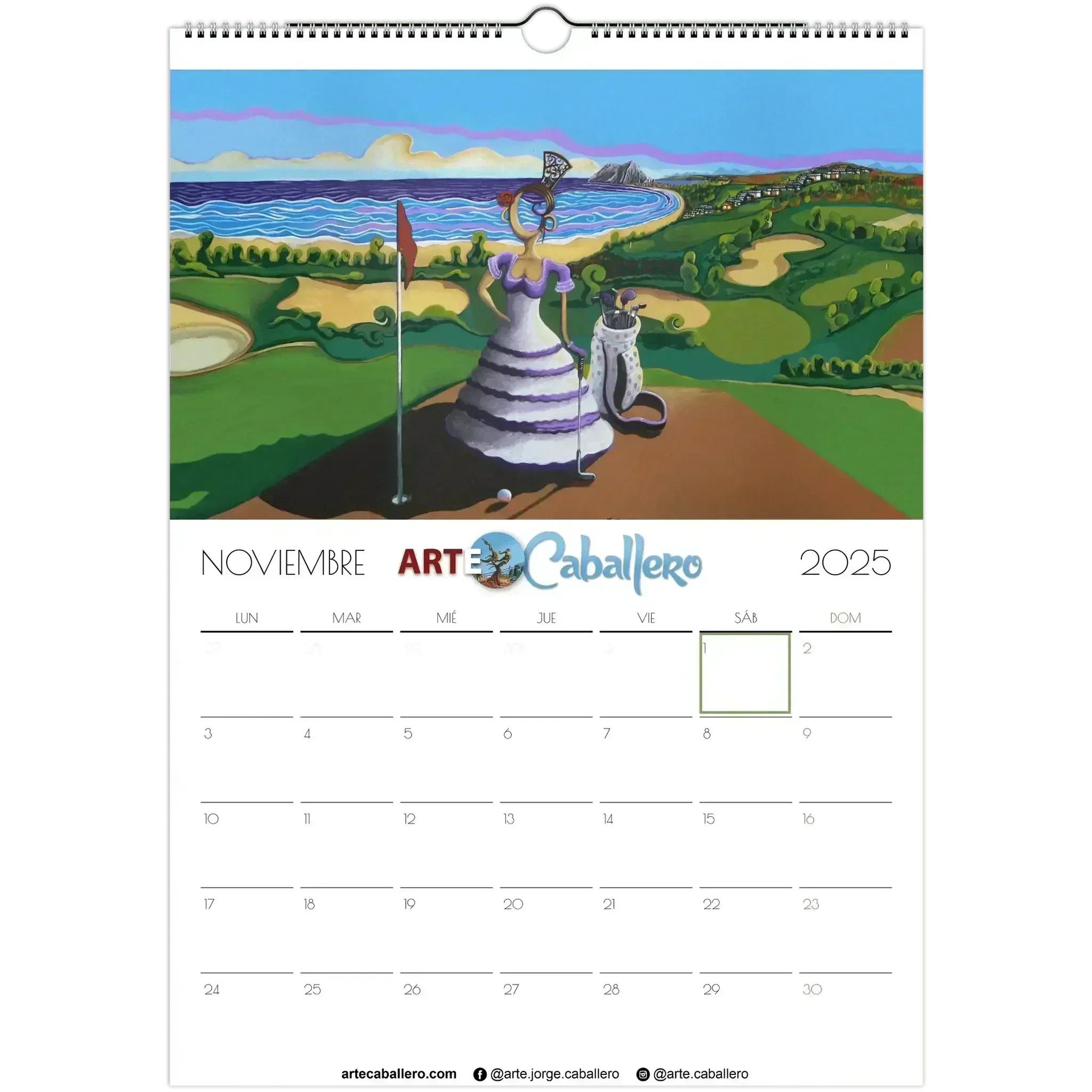 Calendario Costa del Sol - ESP - Festivos Andalucia & Gibraltar - 2025 (EU & Rest of World) - Arte Caballero