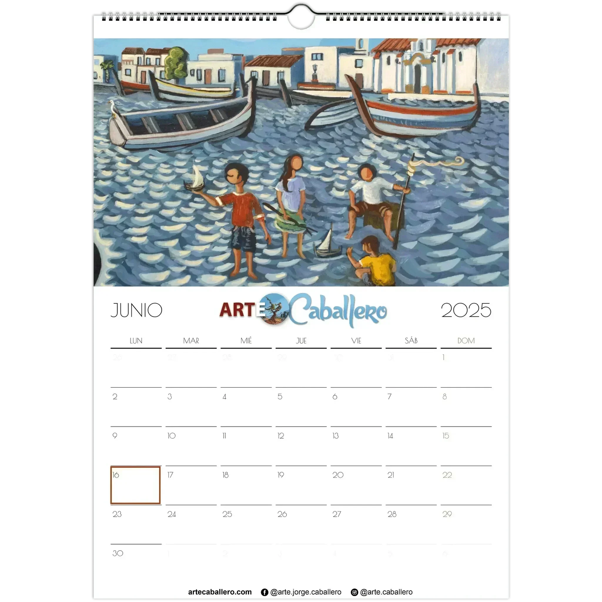 Calendario Costa del Sol - ESP - Festivos Andalucia & Gibraltar - 2025 (EU & Rest of World) - Arte Caballero