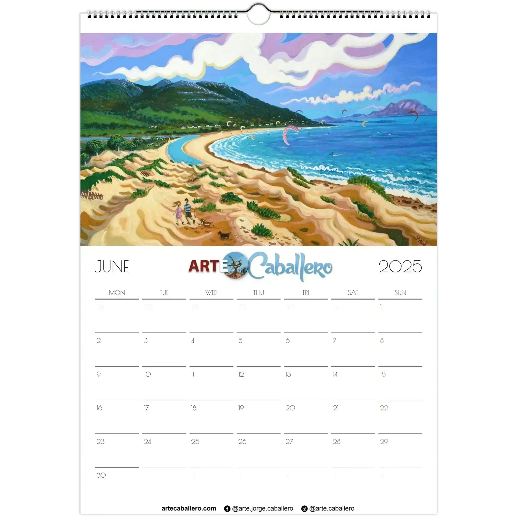 Calendario editors's choice - no holidays - EN - 2025 (EU & Rest of World) - Arte Caballero