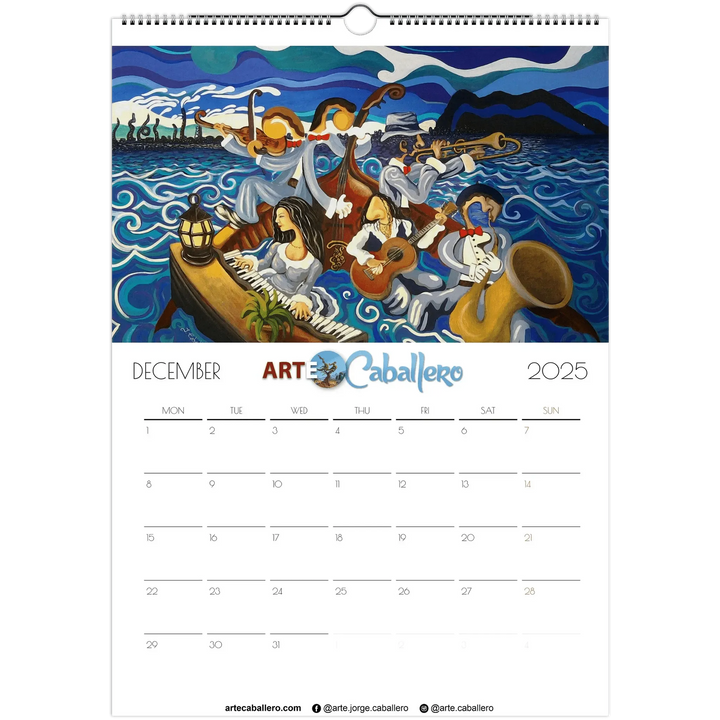 Calendario editors's choice - no holidays - EN - 2025 (EU & Rest of World) - Arte Caballero