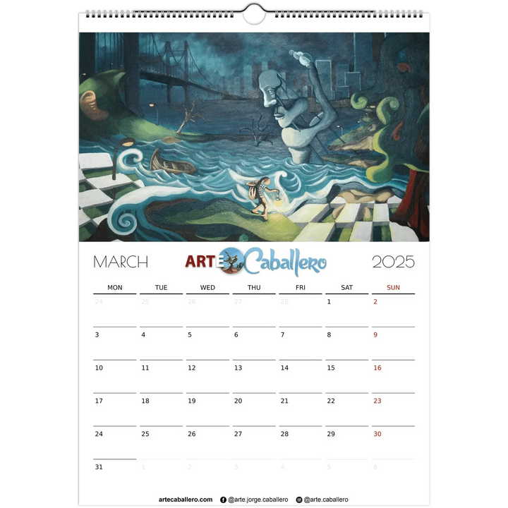 Calendario editors's choice - no holidays - EN - 2025 (EU & Rest of World) - Arte Caballero