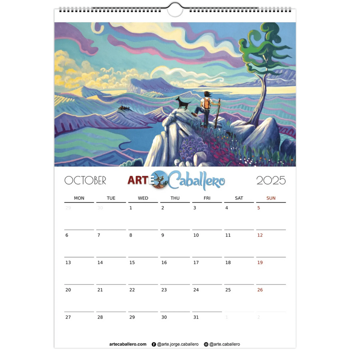 Calendario editors's choice - no holidays - EN - 2025 (EU & Rest of World) - Arte Caballero