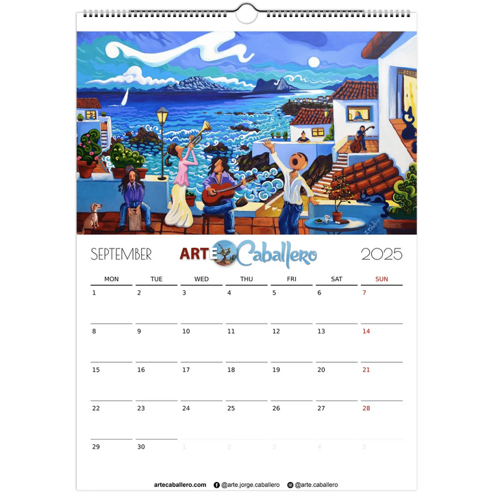 Calendario editors's choice - no holidays - EN - 2025 (EU & Rest of World) - Arte Caballero