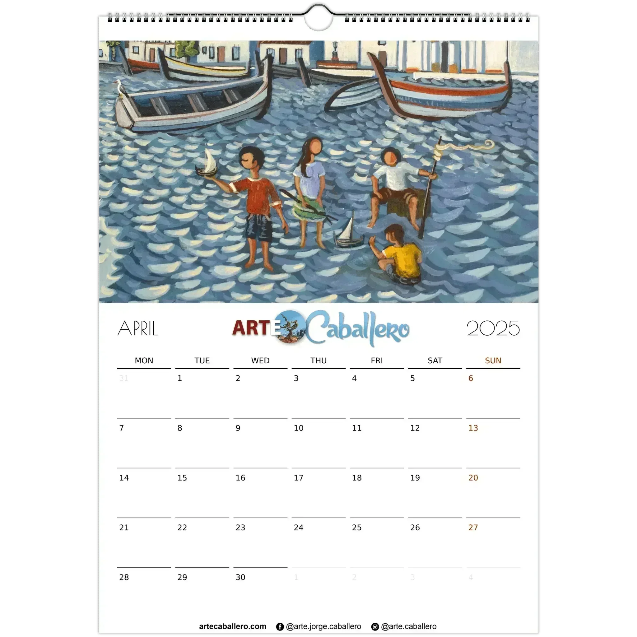 Calendario editors's choice - no holidays - EN - 2025 (EU & Rest of World) - Arte Caballero