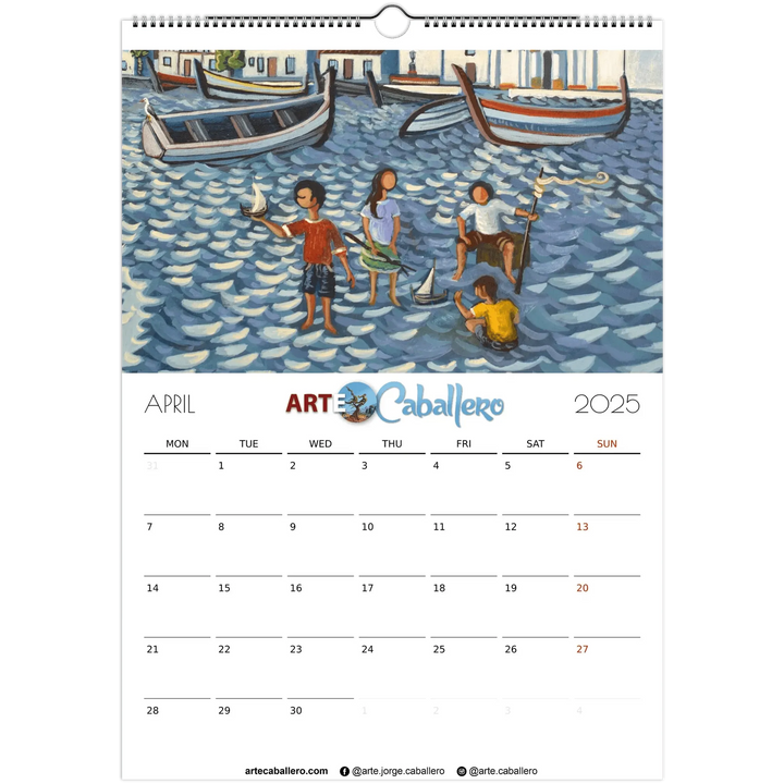 Calendario editors's choice - no holidays - EN - 2025 (EU & Rest of World) - Arte Caballero