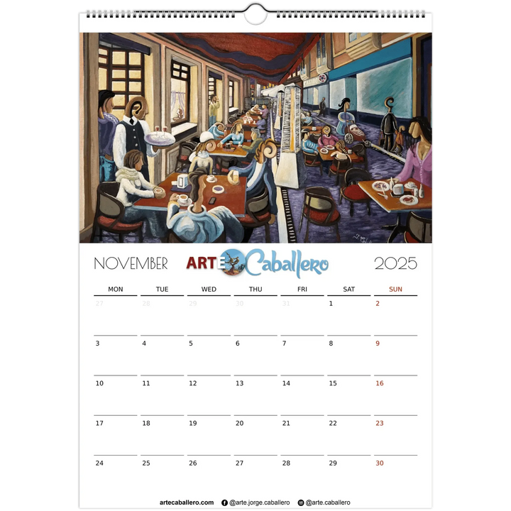 Calendario editors's choice - no holidays - EN - 2025 (EU & Rest of World) - Arte Caballero