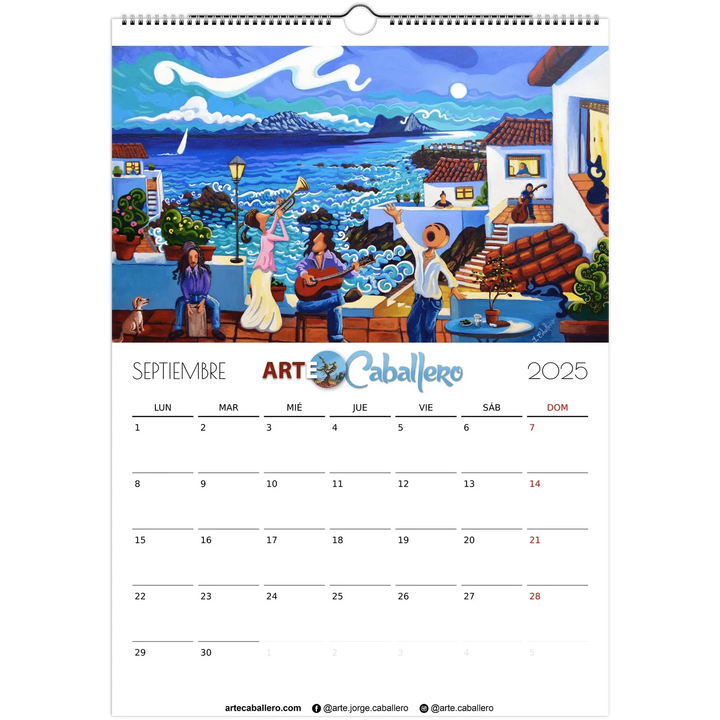 Calendario Selección del Editor - ESP - Festivos Andalucia - 2025 (EU & Rest of World) - Arte Caballero