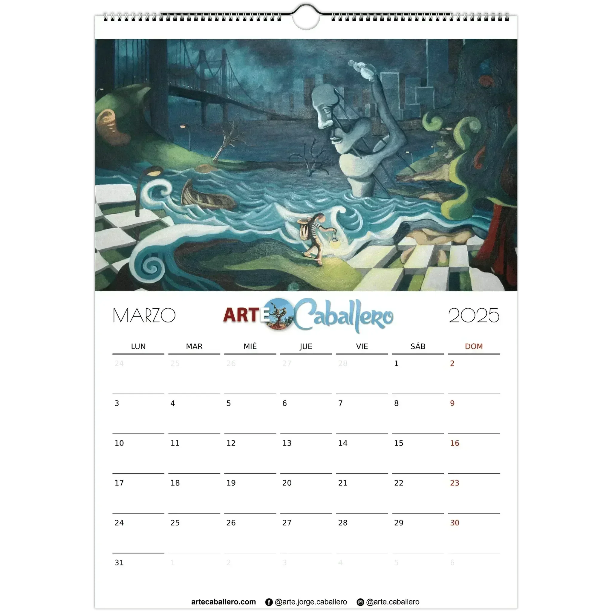 Calendario Selección del Editor - ESP - Festivos Andalucia - 2025 (EU & Rest of World) - Arte Caballero