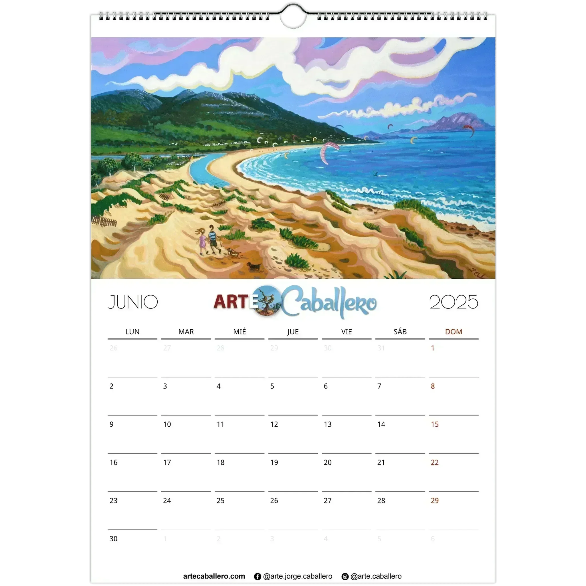 Calendario Selección del Editor - ESP - Festivos Andalucia - 2025 (EU & Rest of World) - Arte Caballero