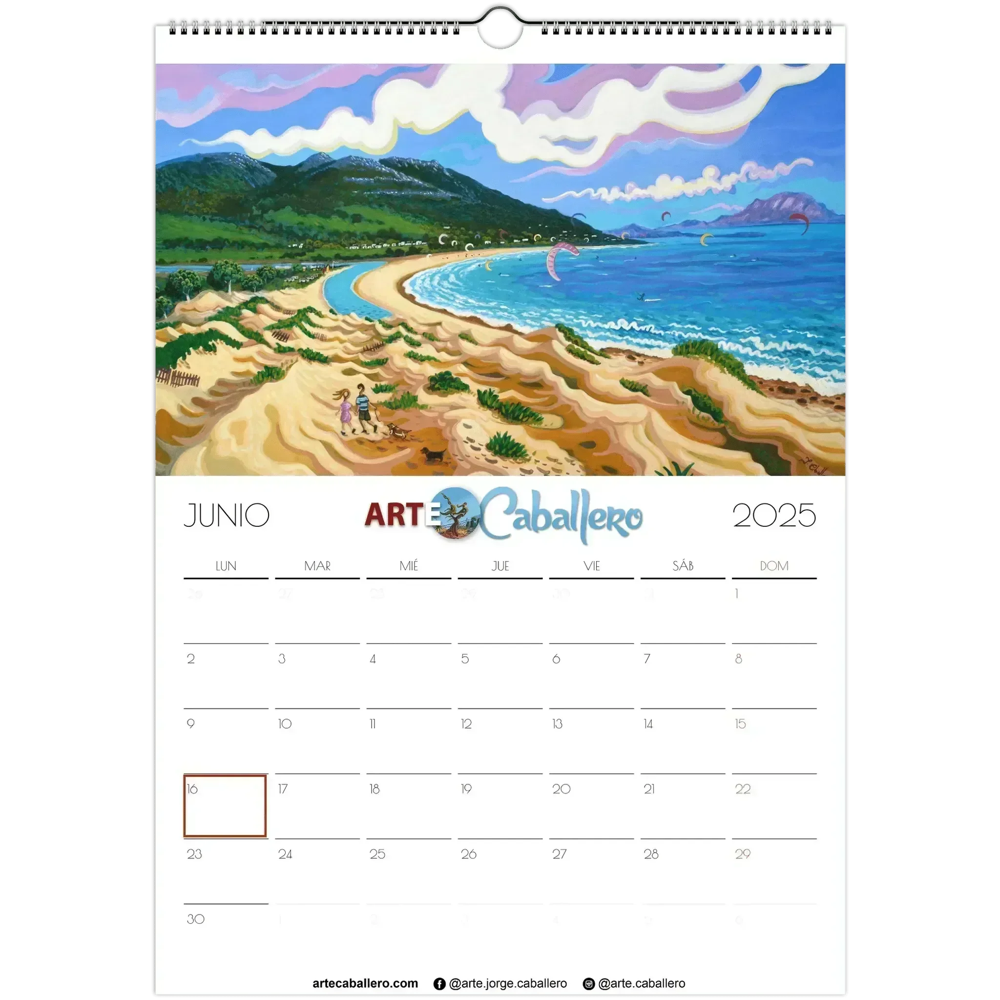 Calendario Selección del Editor - ESP - Festivos Andalucia & Gibraltar - 2025 (EU & Rest of World) - Arte Caballero