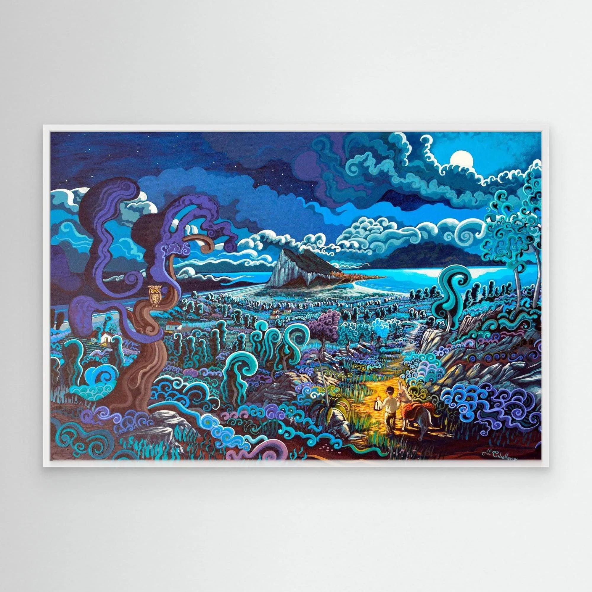 N15 - The Night Wanderer -  Framed Canvas Art Print