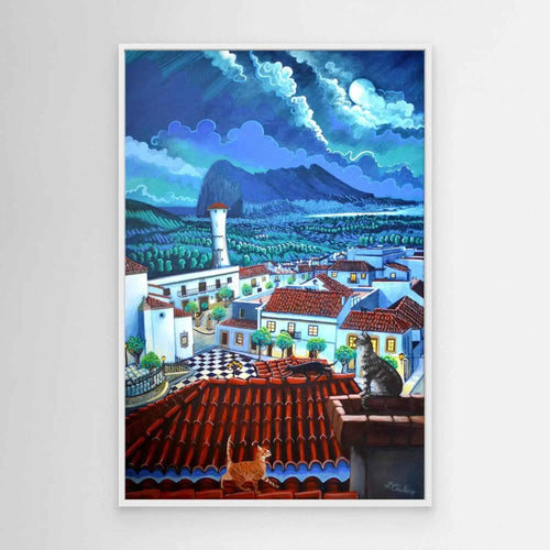 N11 - The Cats of San Roque - Framed Canvas Art Print