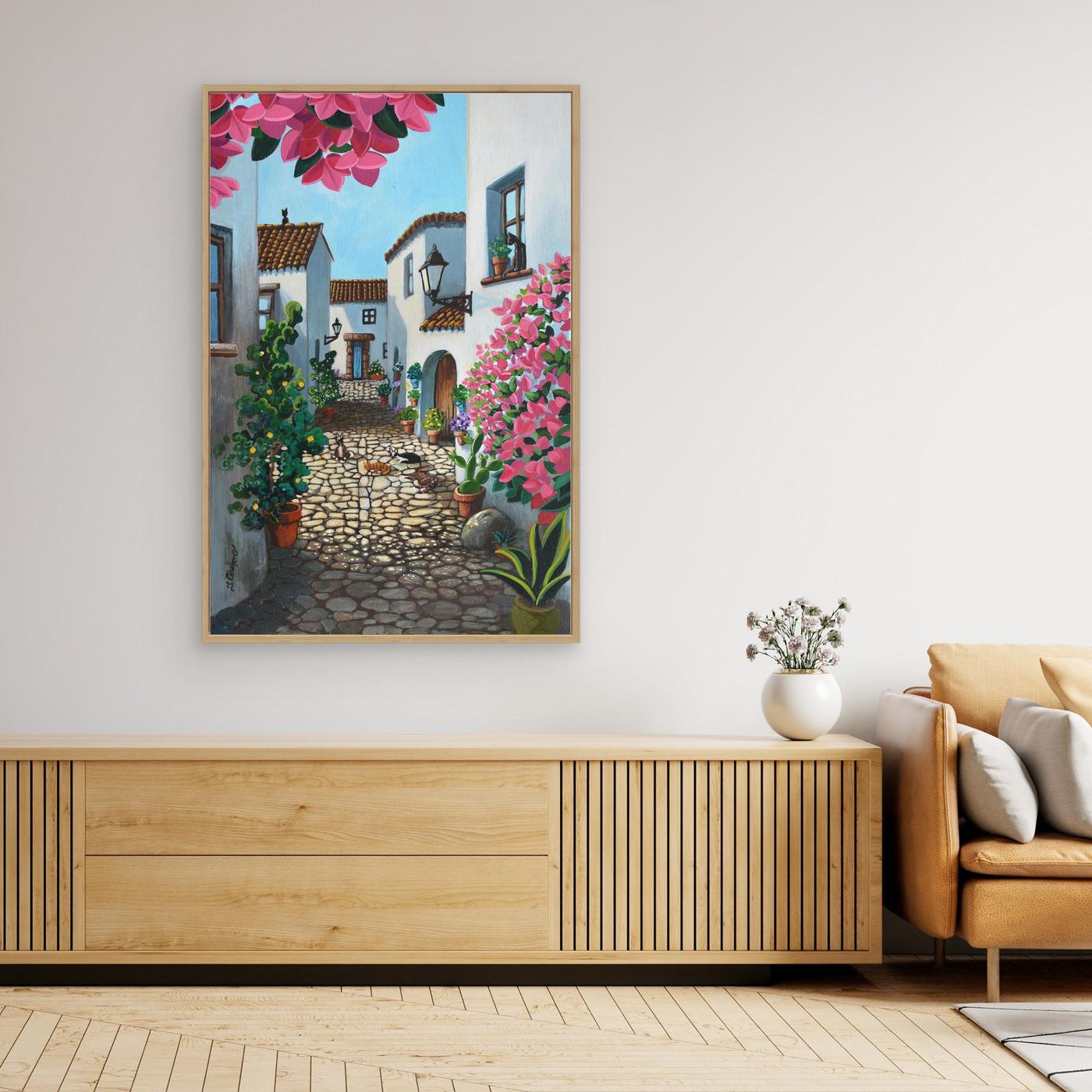 N214 -The Cats of Castellar  - Framed Canvas 