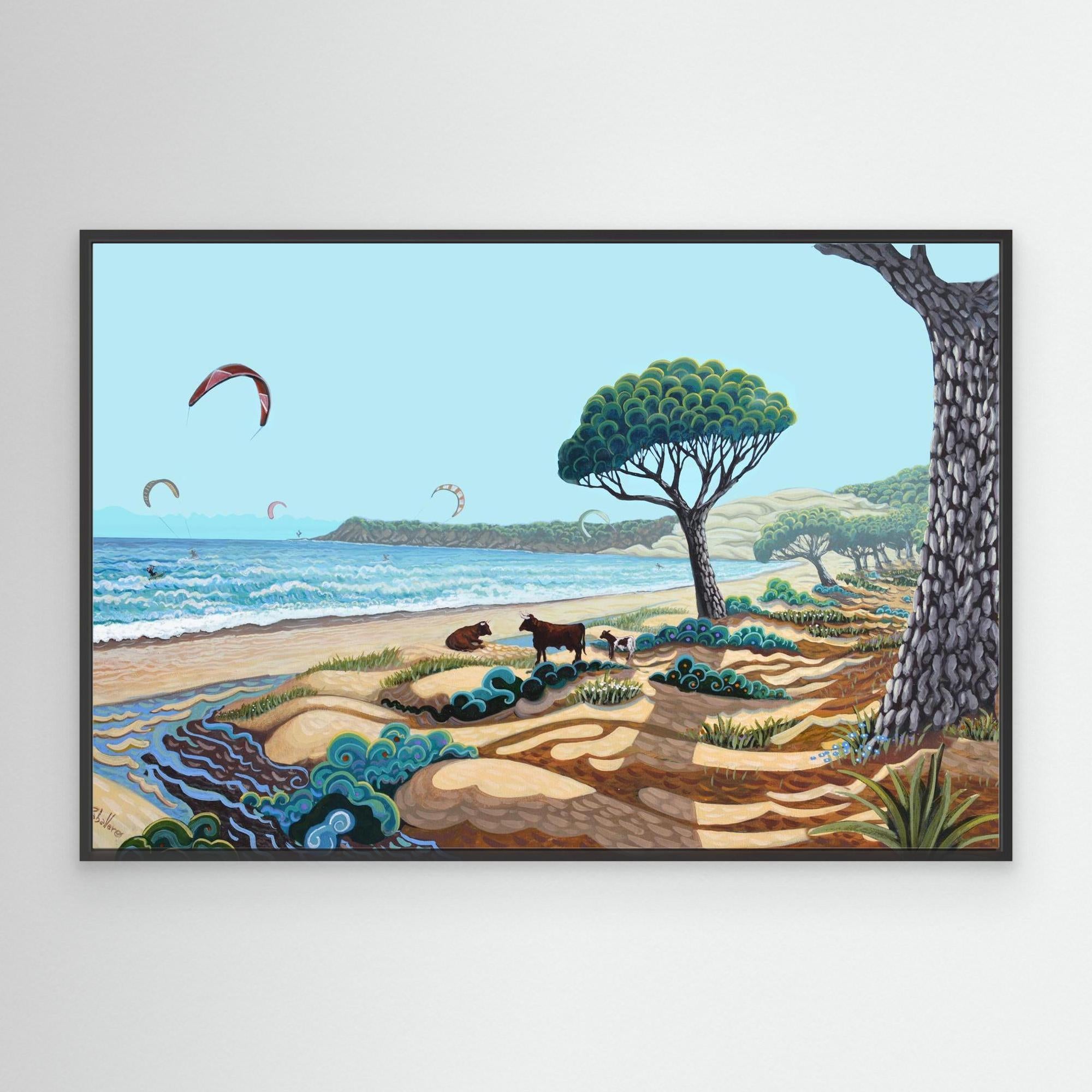 N3 - Costa de la Luz - Framed Canvas Art Print