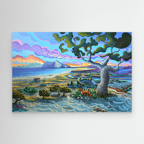 N135 - Bunker Beach - Reserva Natural del Guadalquiton - Framed Canvas