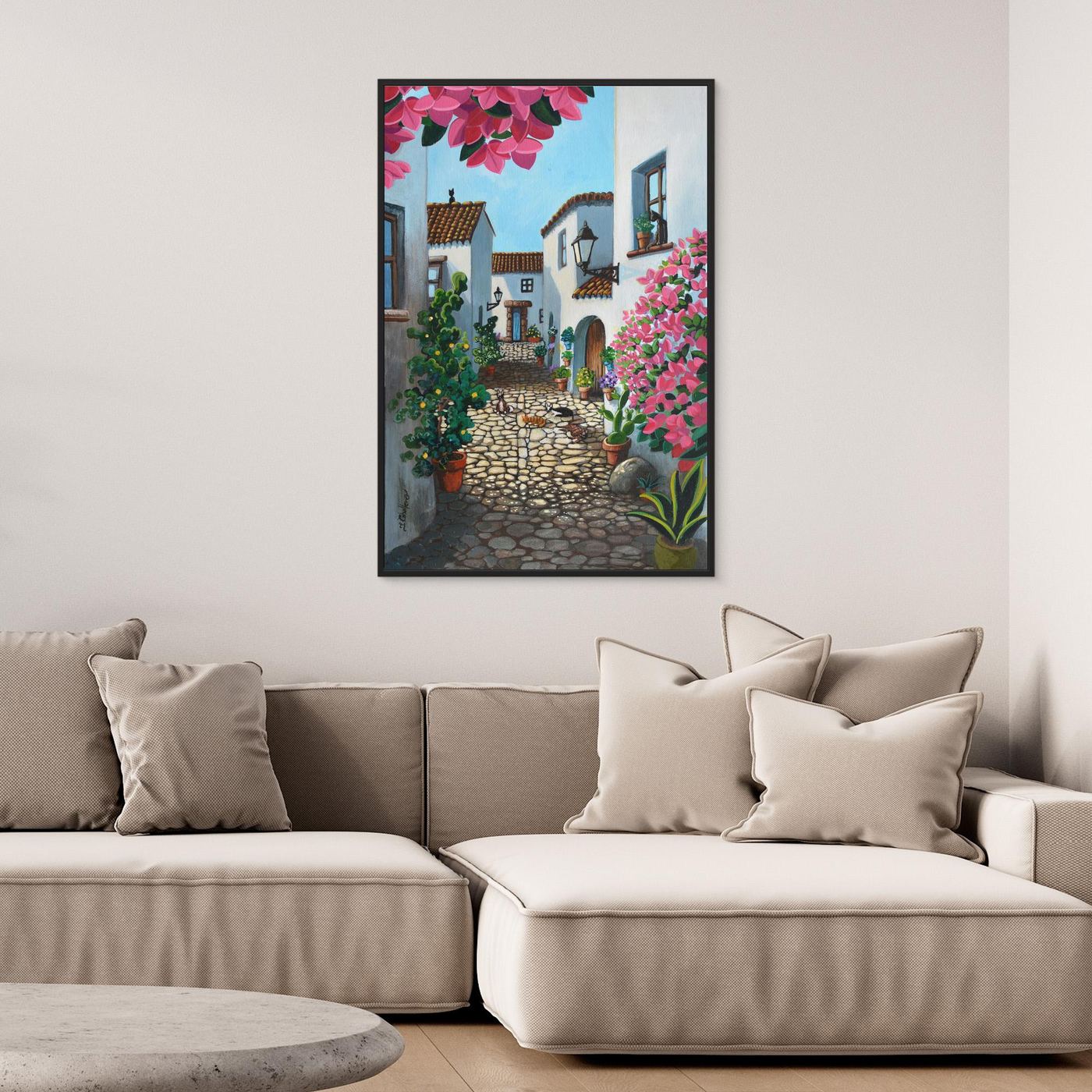 N214 -The Cats of Castellar  - Framed Canvas 