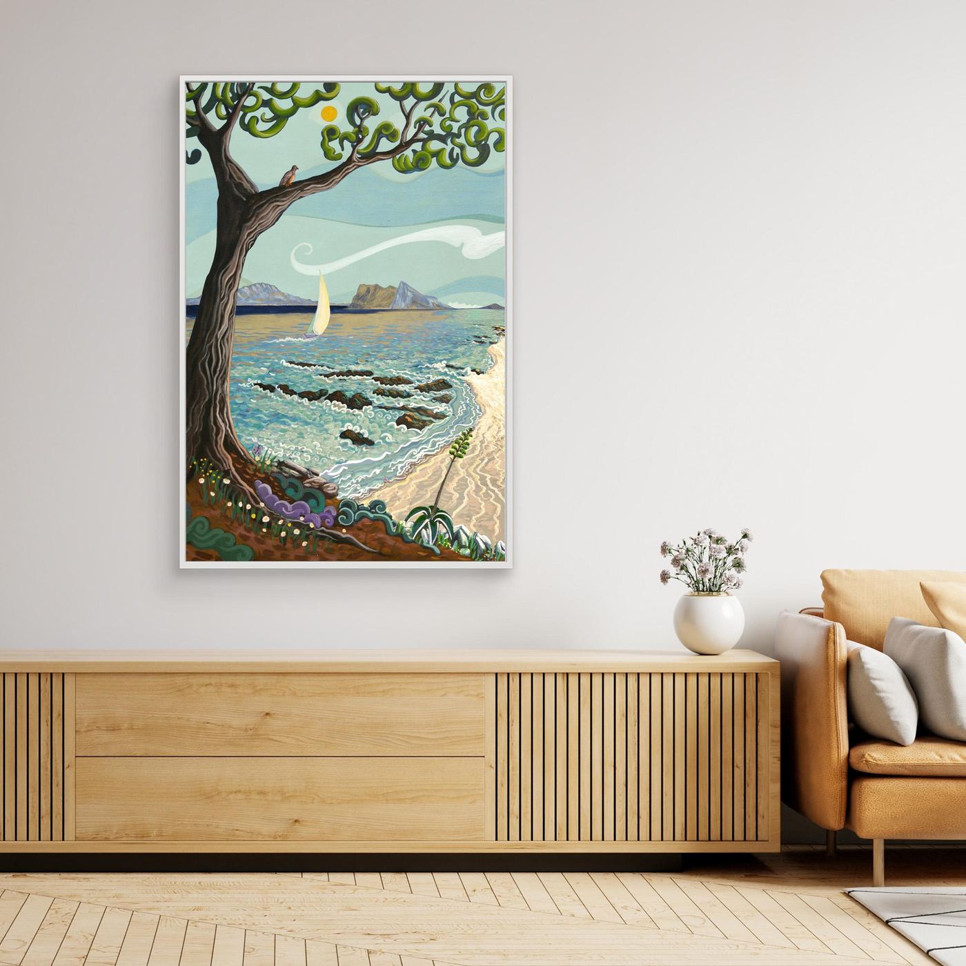 N236 - Las Playas de Estepona - Framed Canvas