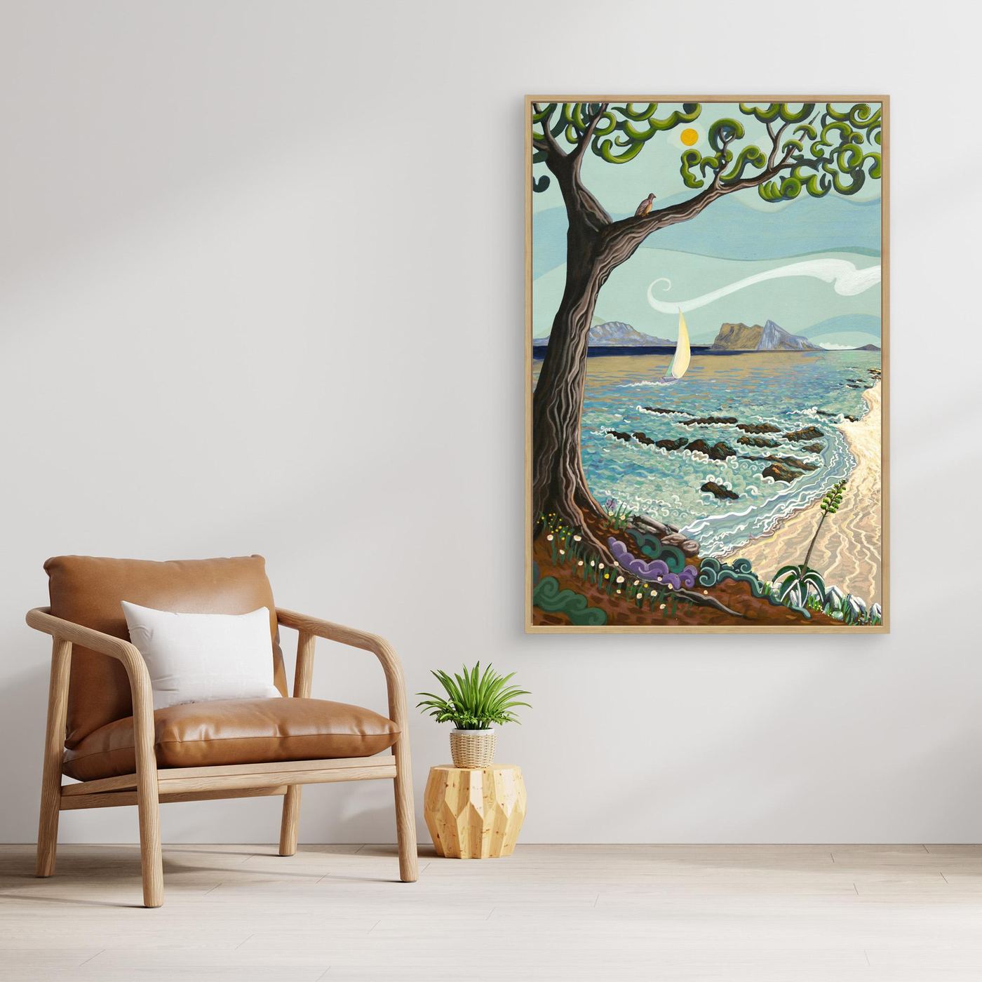 N236 - Las Playas de Estepona - Framed Canvas