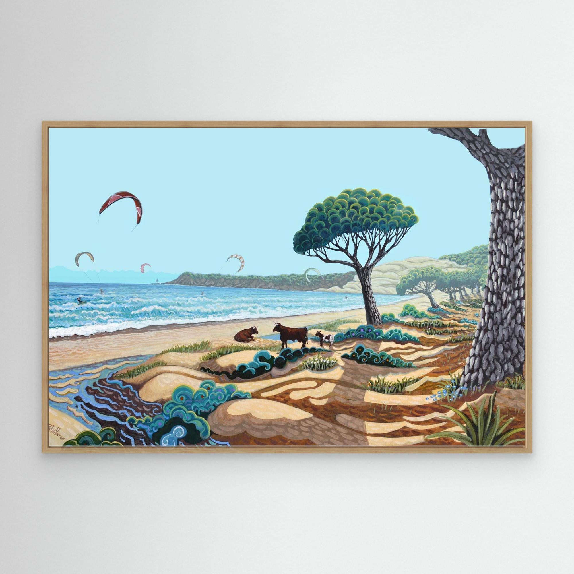 N3 - Costa de la Luz - Framed Canvas Art Print