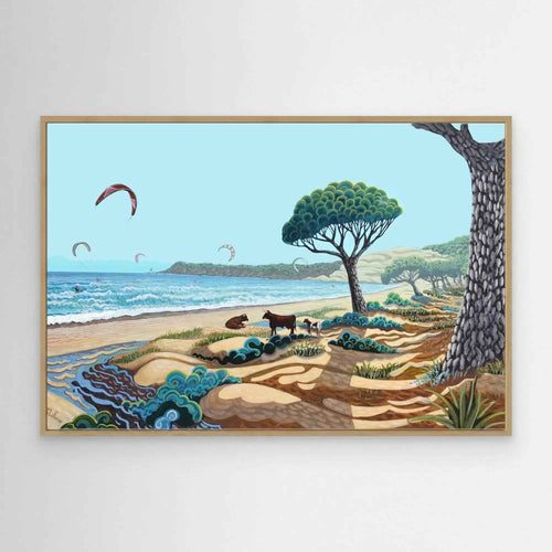 N3 - Costa de la Luz - Framed Canvas Art Print