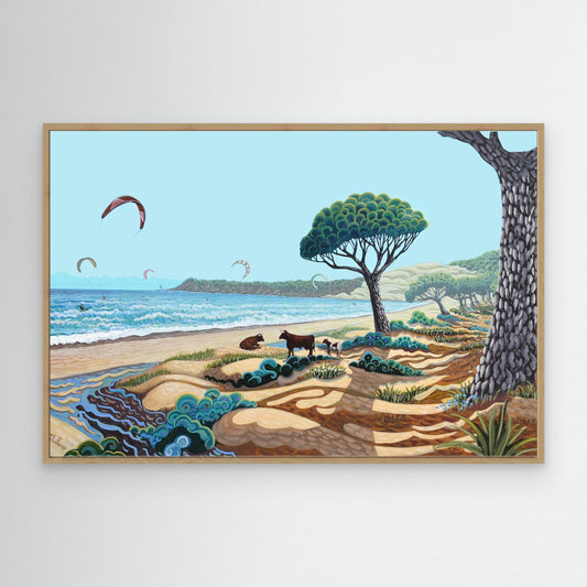 N3 - Costa de la Luz - Framed Canvas Art Print