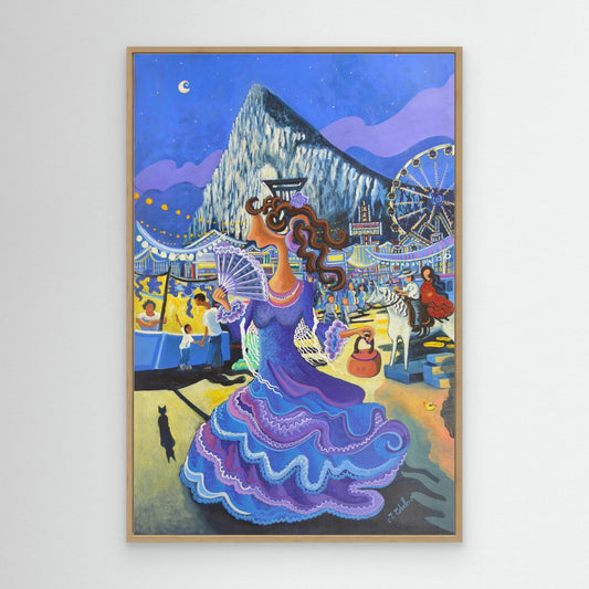 N150 - Noche de Feria - Framed Canvas Art Print
