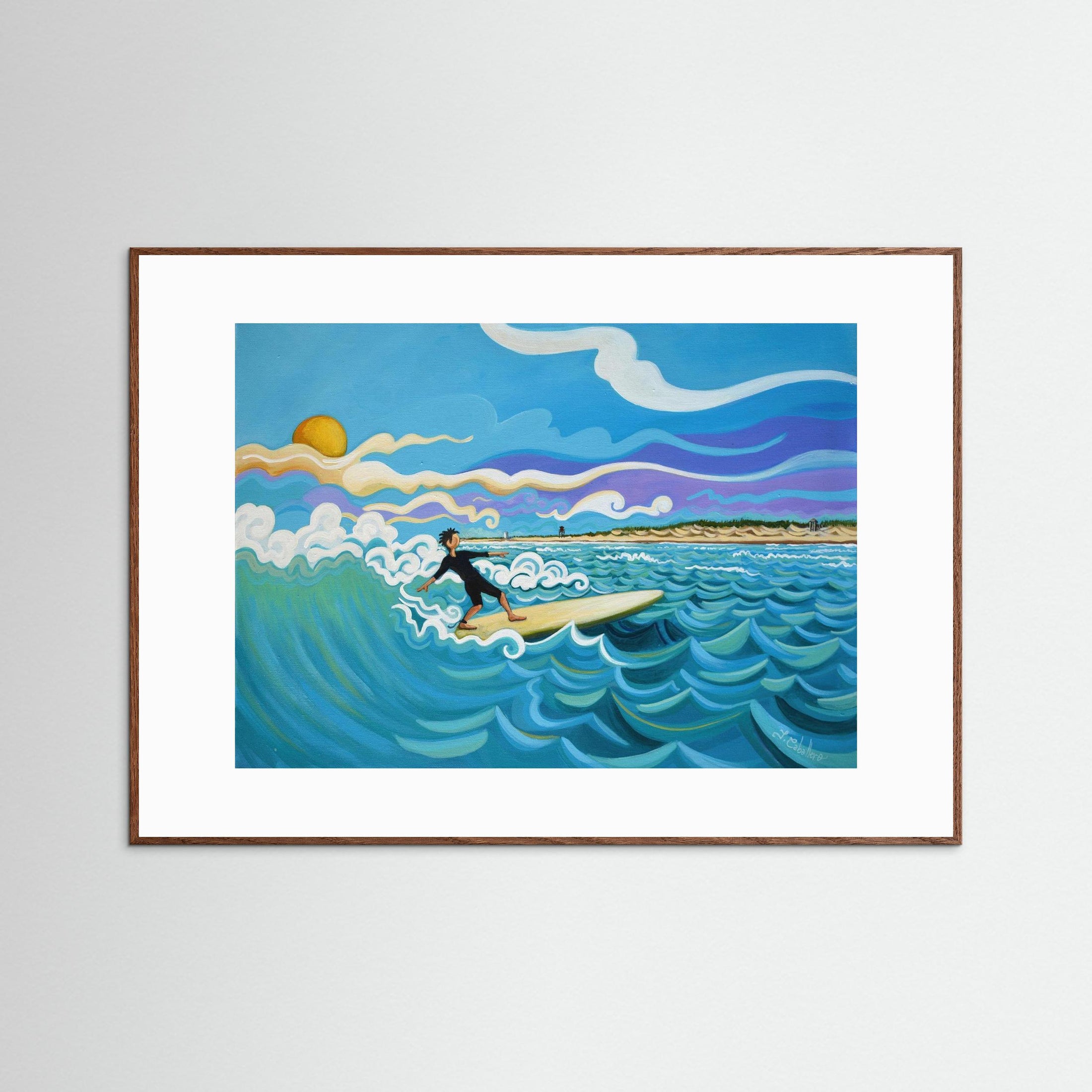 N204 - Surfing El Palmar - Fine Art Paper Print