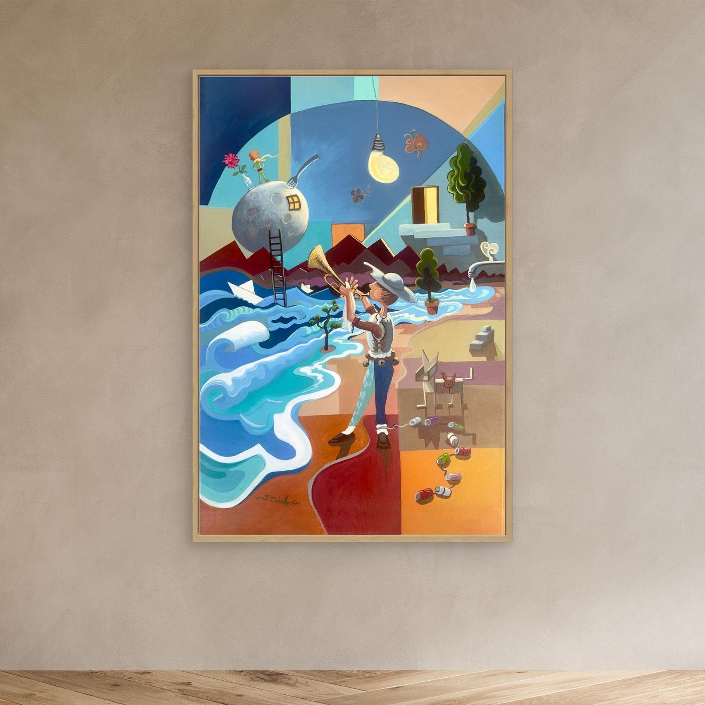 N230 - The Theatre of Dreamers - Framed Canvas – Arte Caballero