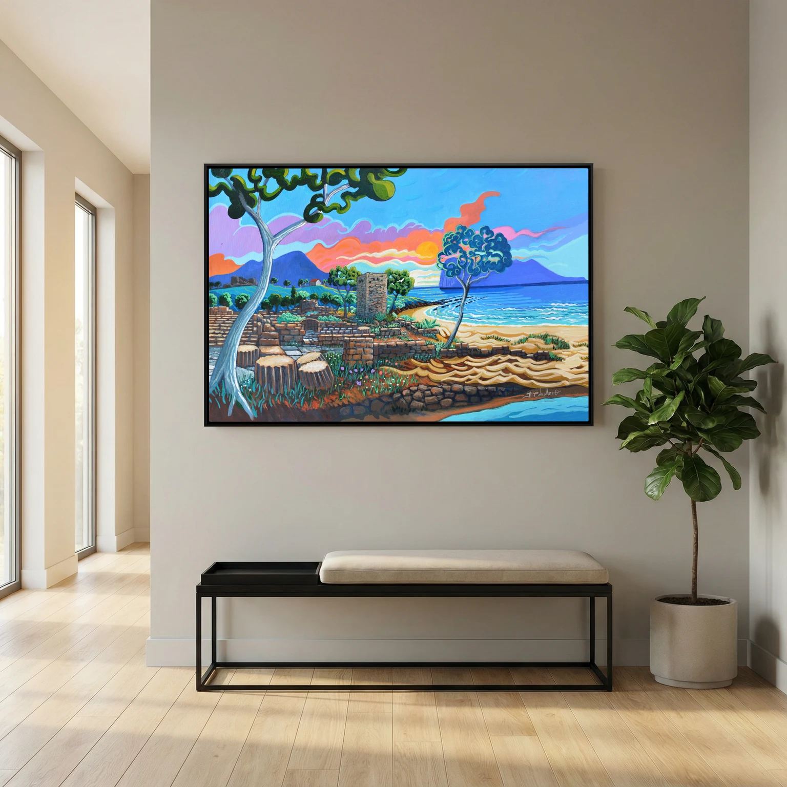 Carteia - Framed Canvas