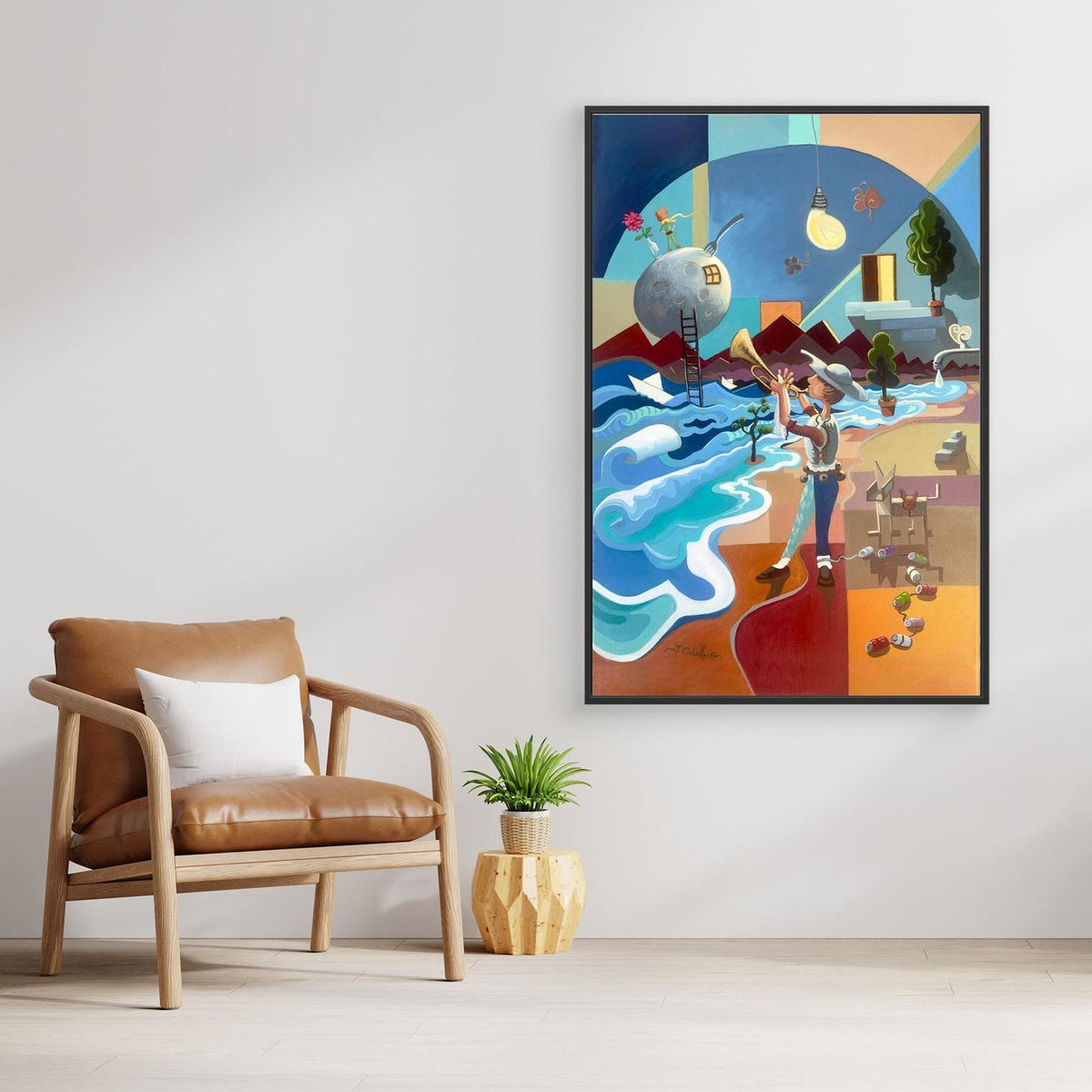 N230 - The Theatre of Dreamers - Framed Canvas