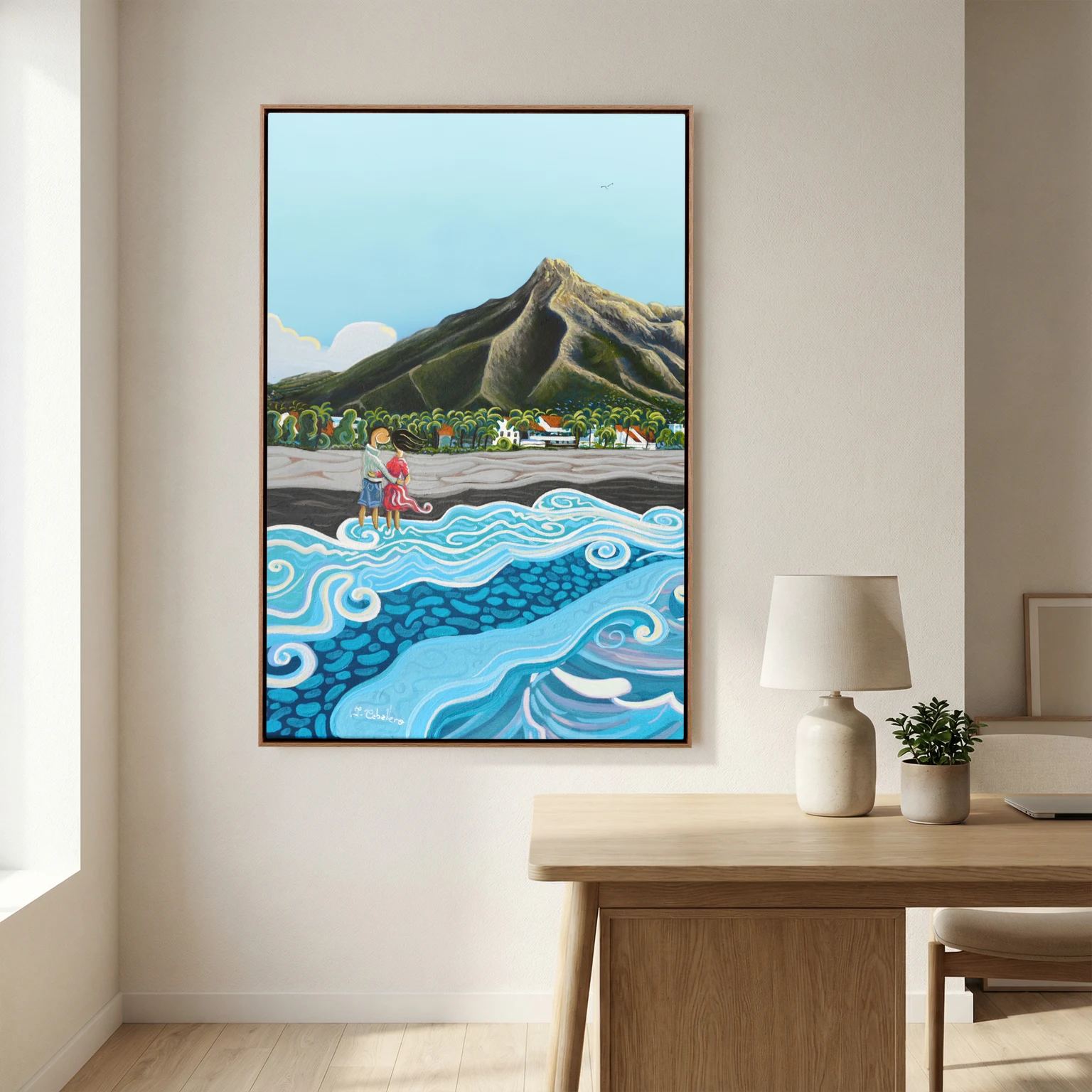 Marbella's Beach - Framed Canvas