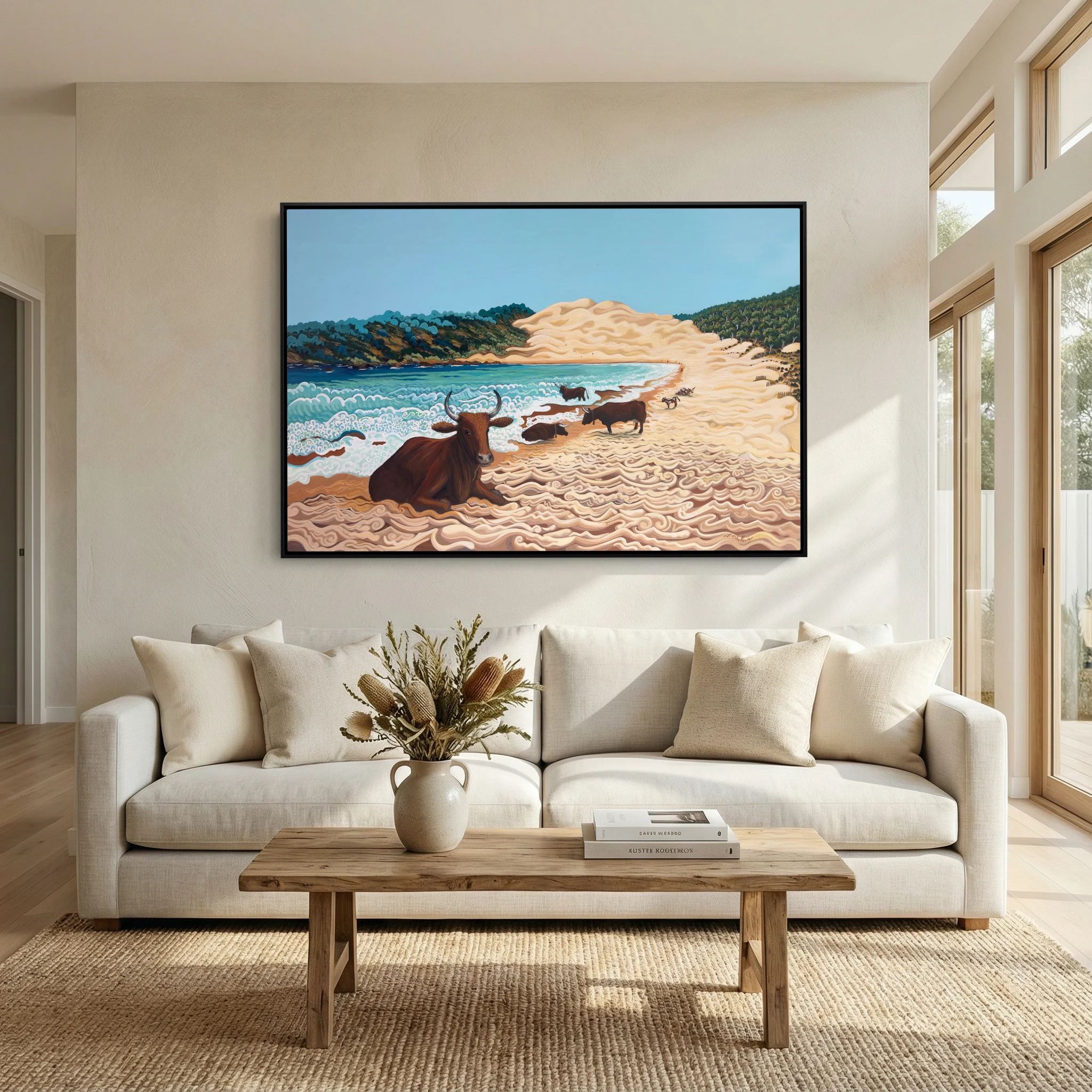 N224 - Las Vacas de Bolonia - Framed Canvas