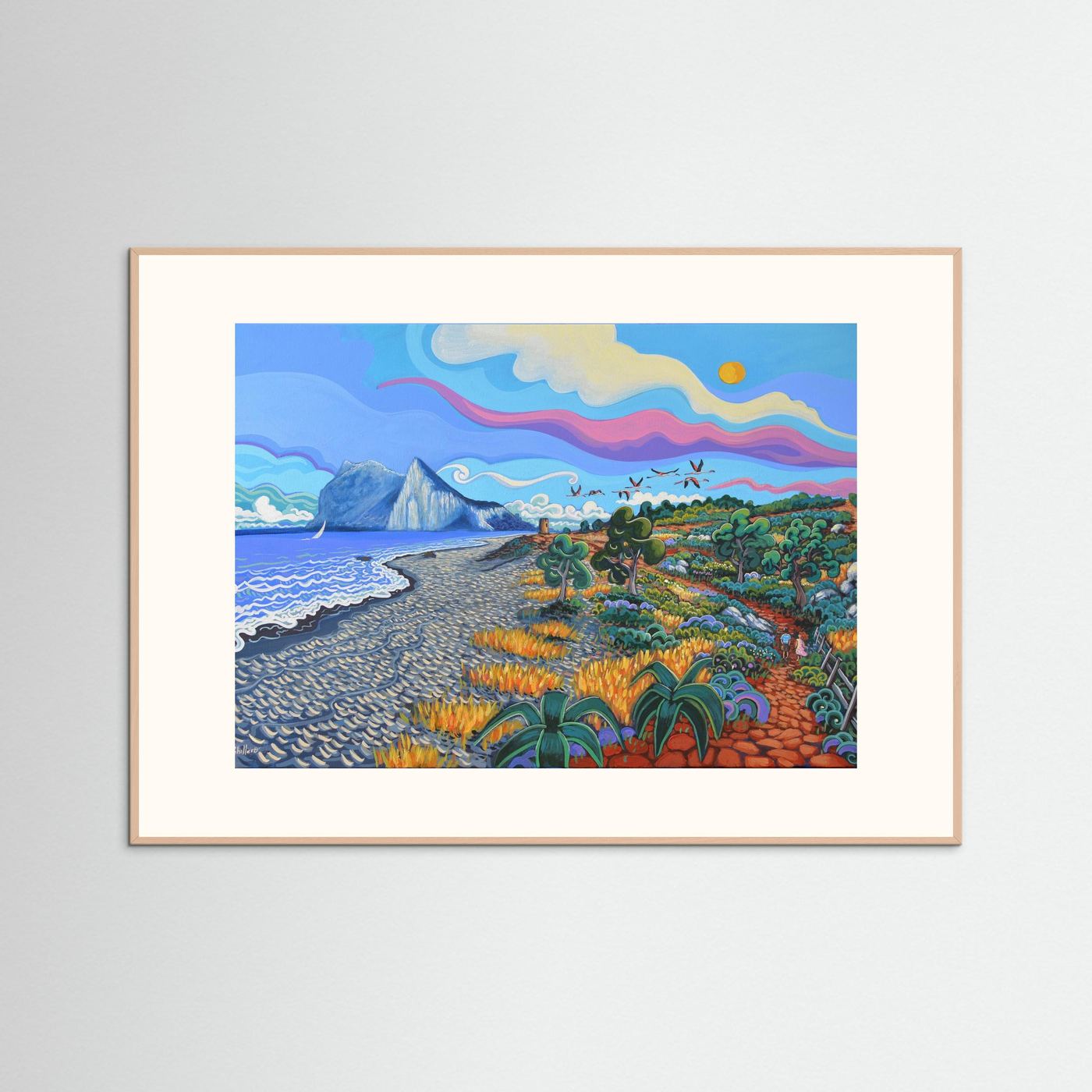 N133 - Flamencos por la torre - Fine Art Print - Copy