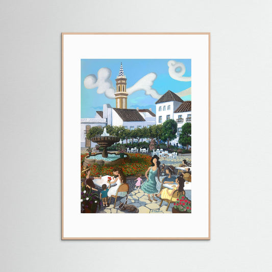 N237 - Estepona - Plaza de las Flores - Red Flowers - Fine Art Paper - Copy