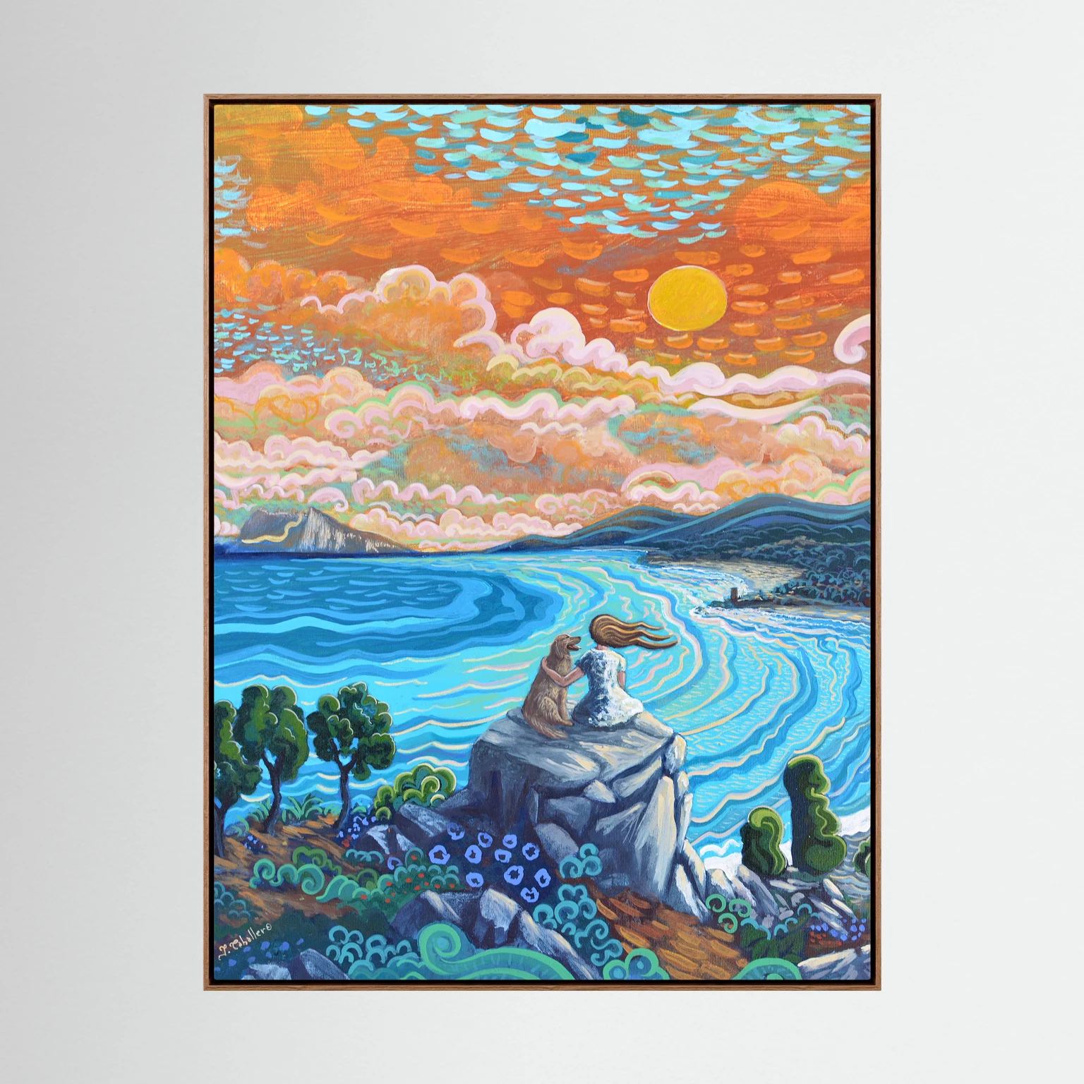 My Best Friend - Costa del Sol - Portrait - Framed Canvas