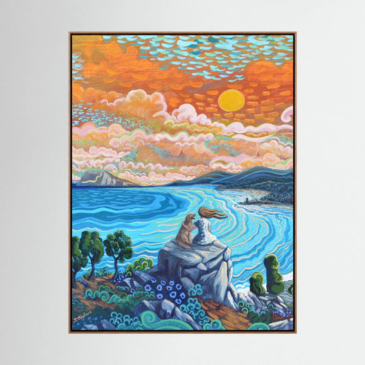 My Best Friend - Costa del Sol - Portrait - Framed Canvas
