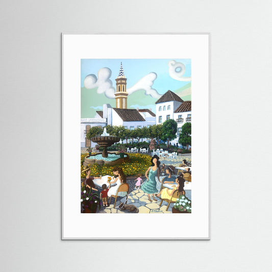 N237 - Estepona - Plaza de las Flores - Yellow Flowers - Fine Art Paper