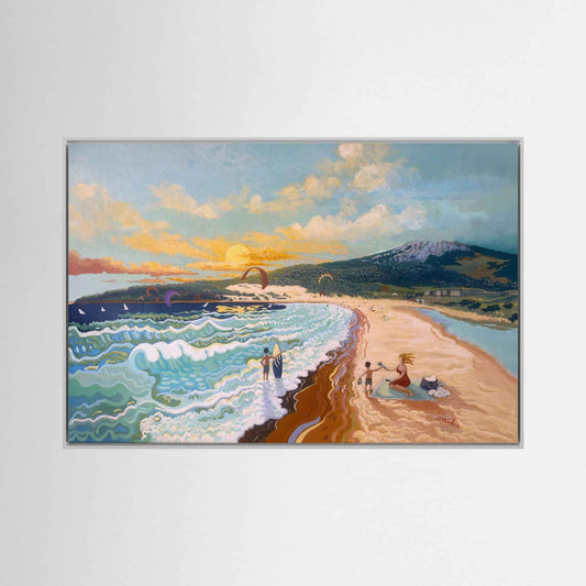Sunset at Valdevaqueros - N239 - Framed Canvas