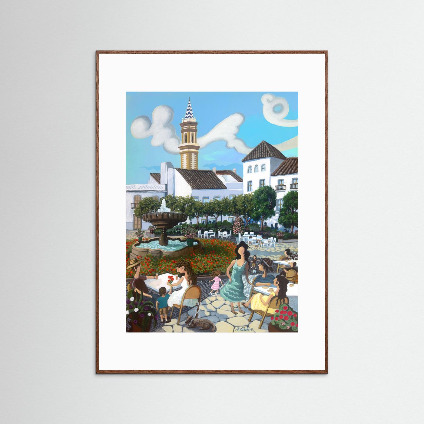N237 - Estepona - Plaza de las Flores - Red Flowers - Fine Art Paper - Copy