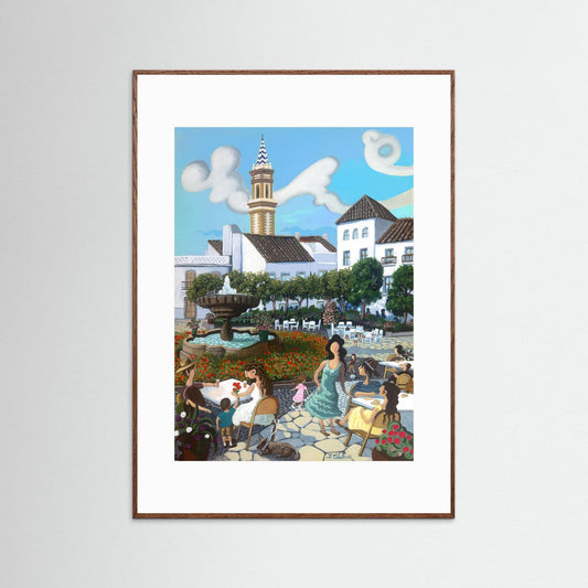N237 - Estepona - Plaza de las Flores - Red Flowers - Fine Art Paper - Copy