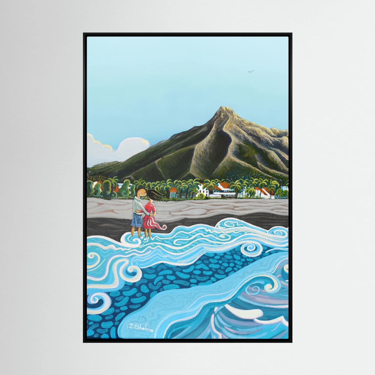Marbella's Beach - Framed Canvas