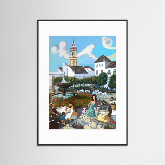 N237 - Estepona - Plaza de las Flores - Red Flowers - Fine Art Paper - Copy