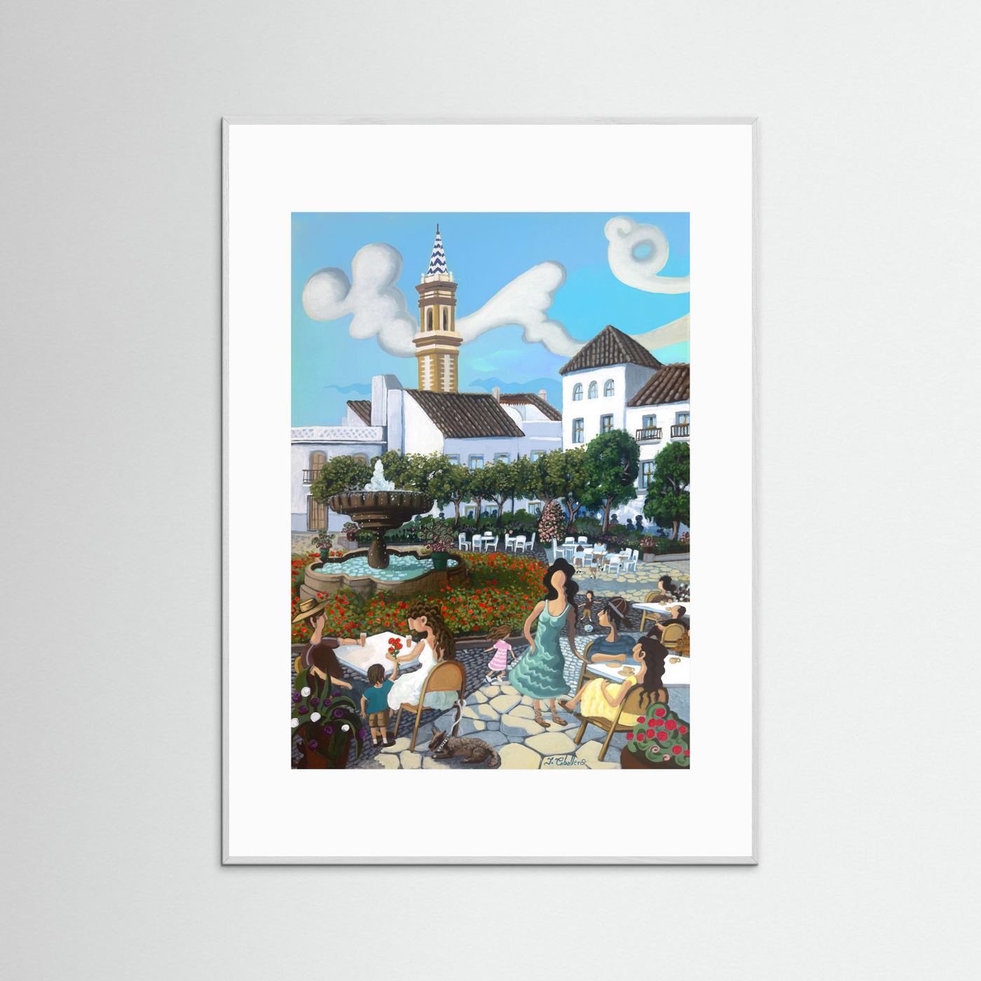 N237 - Estepona - Plaza de las Flores - Red Flowers - Fine Art Paper - Copy