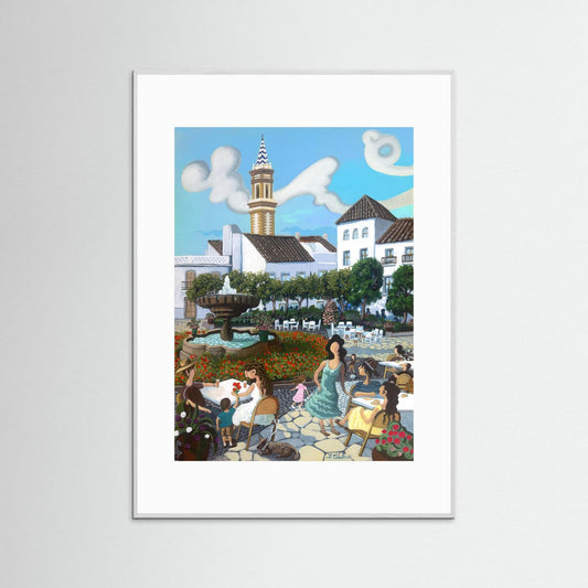 N237 - Estepona - Plaza de las Flores - Red Flowers - Fine Art Paper - Copy