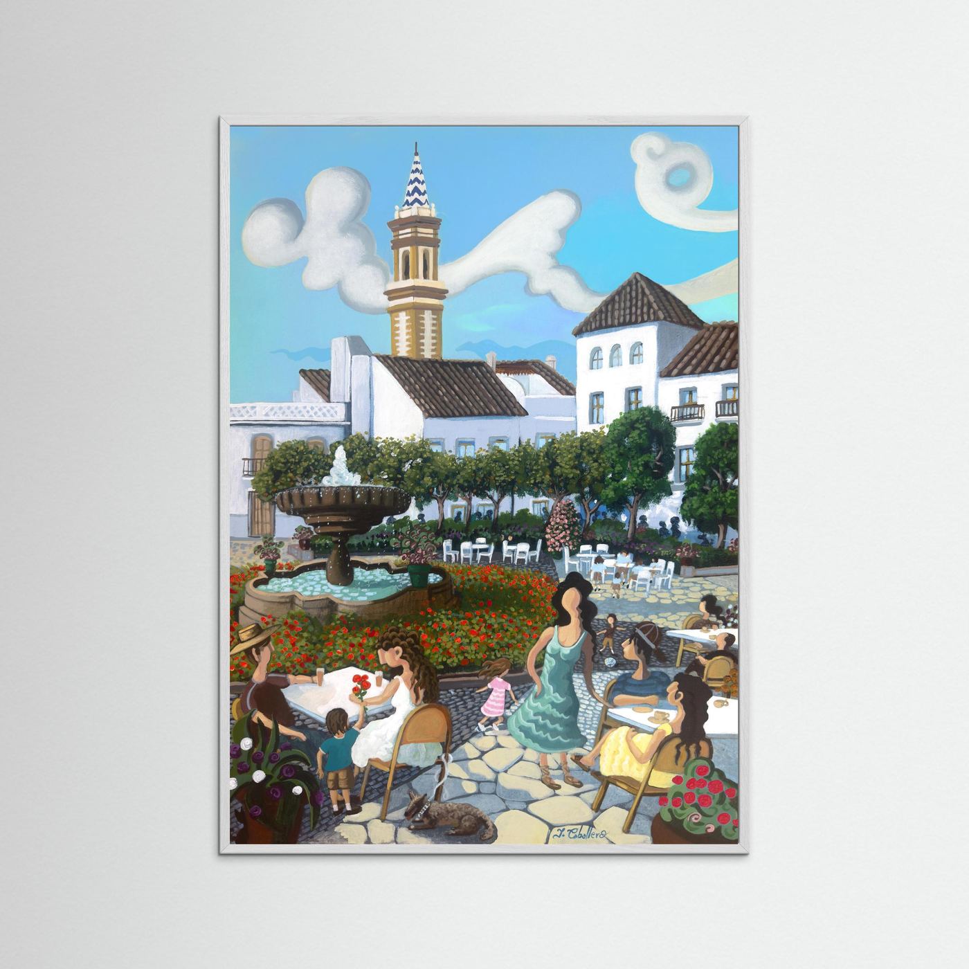 N237 - Estepona - Plaza de las Flores - Red Flowers - Fine Art Paper - Copy